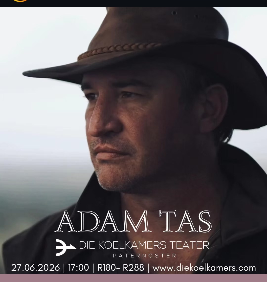 Adam Tas @ Die Koelkamers, Paternoster, 27-06-2026 17:00, R180