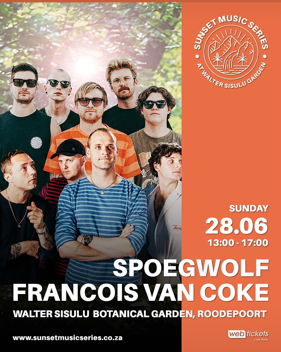 Spoegwolf & Francois Van Coke @ Walter Sisulu Botanical Garden, Roodepoort, 28-06-2026 13:00